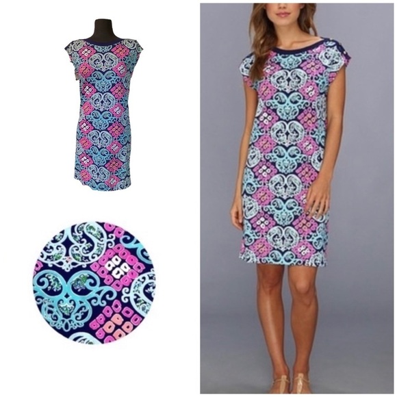 Lilly Pulitzer Dresses & Skirts - LILLY PULITZER | NWT Robyn Monogram Print Dress Blue & Pink ON SALE! CLEARANCE!